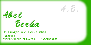 abel berka business card