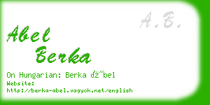 abel berka business card